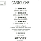 Cartouche • Shame CD Maxi-Single - pikkukuva 2
