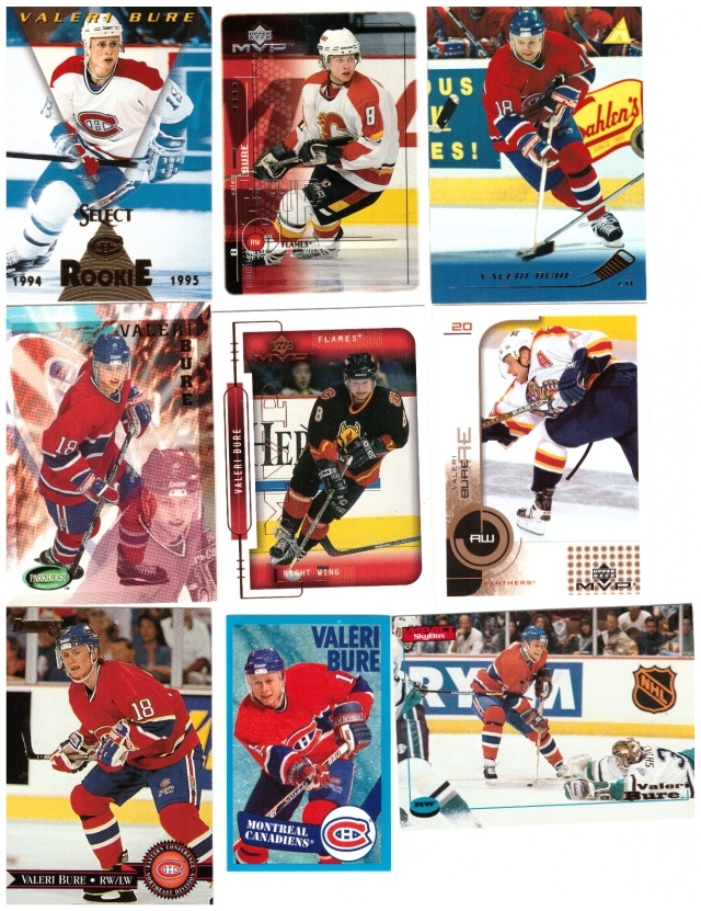 9 x VALERI BURE Canadiens, Flames