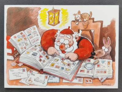 1996 Postin ensipäiväleimattu joulukortti