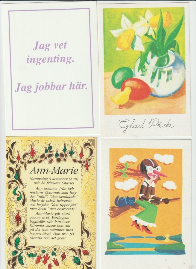 Postkorter- olika - text på svenska     , 50 kpl , NO 9