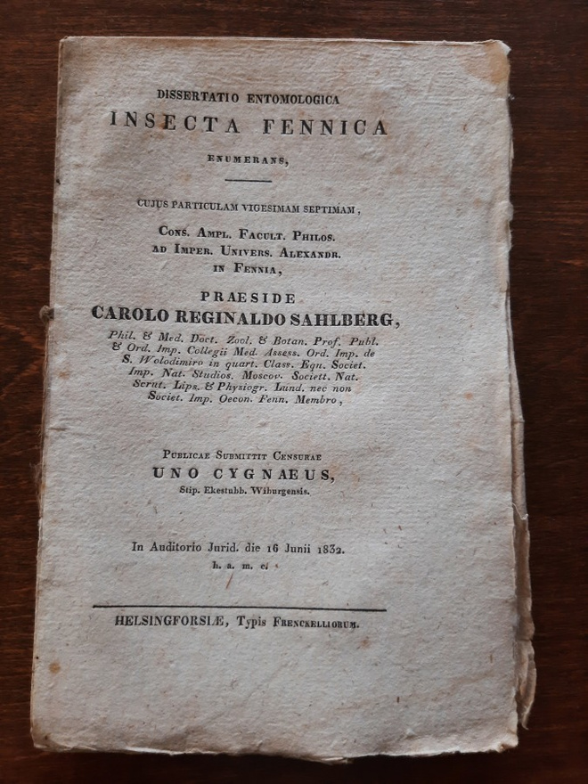 Cygnaeus: Insecta Fennica (v. 1832)