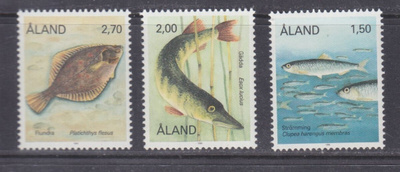 Åland 1990 kaloja sarja postituoreena.