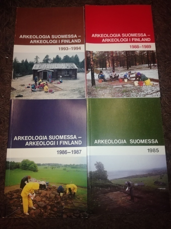 Arkeologia Suomessa , 4 kirjaa 1985 - 1994
