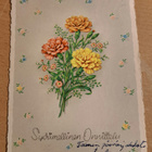 kukkakortti, neilikoita, kulkenut 1961 - pikkukuva 1
