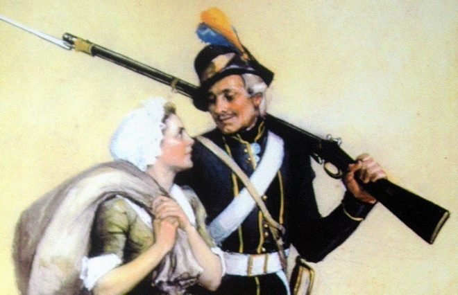 Lotta Svärd lähtee sotaan - Albert Edelfelt (printti) nouto