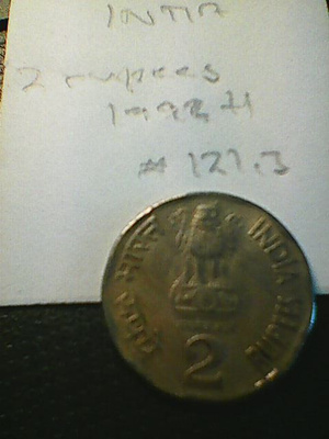 Intia 2 rupees 1992H, km#121.3