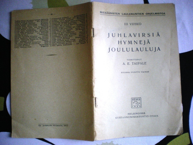 Juhlavirsiä, hymnejä, joululauluja
