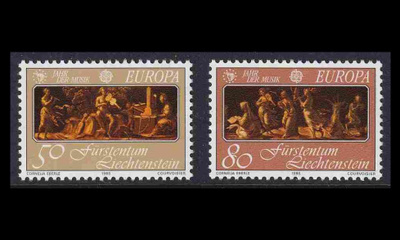 Liechtenstein 866-7 ** Europa musiikkivuosi (1985)
