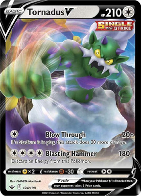 Tornadus V 124/198 - Chilling Reign - NM/M