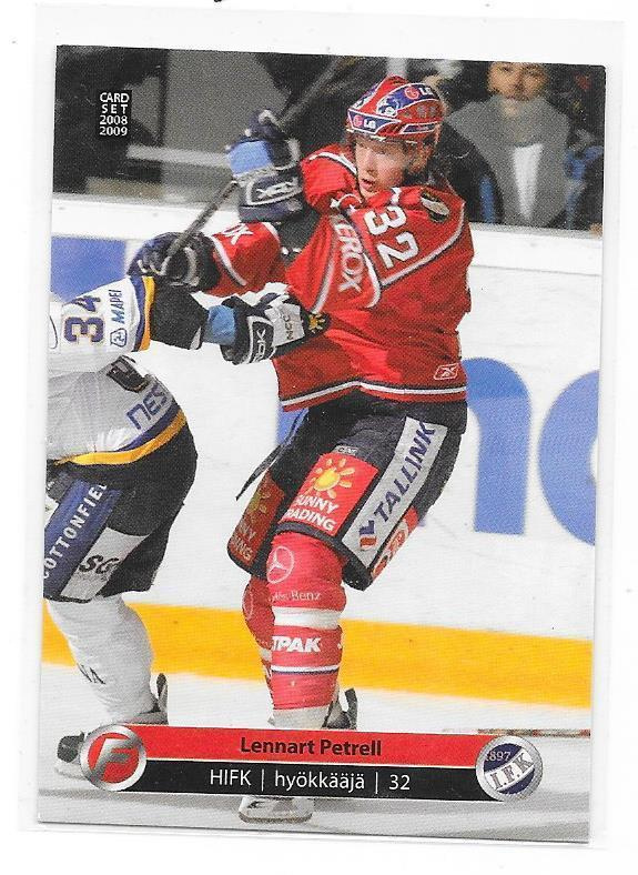 2008-09 CardSet #80 Lennart Petrell HIFK