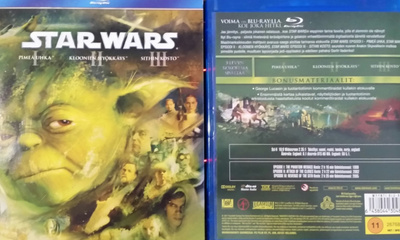 Star Wars Trilogy: 1-3 -Blu-Ray.suomikannet sliparilla