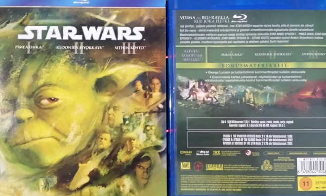 Star Wars Trilogy: 1-3 -Blu-Ray.suomikannet sliparilla