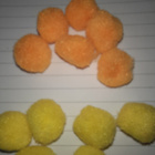 Pehmo pom pallero oranssi keltainen tai tummanvihreä - pikkukuva 3