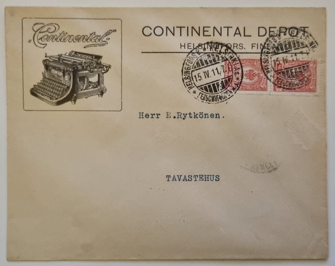 Firmakuori Continental Depot Helsinki 1911
