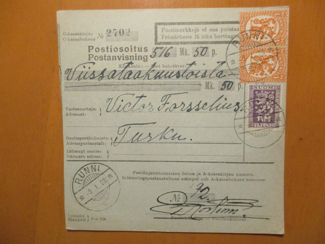 1928 Runni postiosoitus