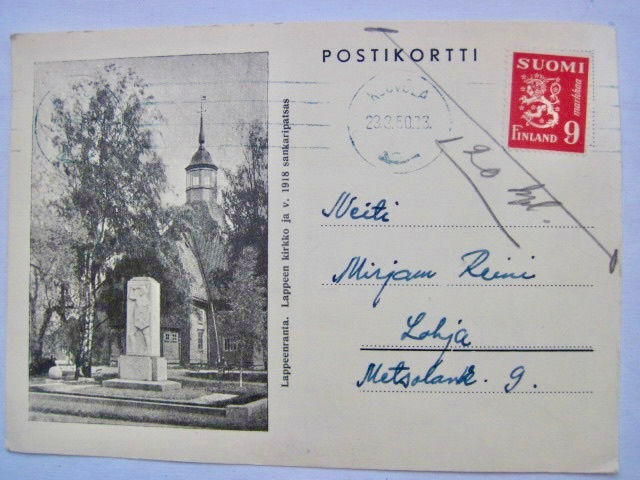 VANHA Postikortti Lappeenranta 1950