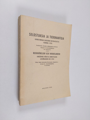 Nils H Sundberg : Selostuksia ja tiedonantoja Korkeimman ...