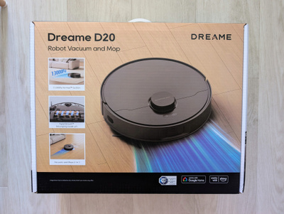 Dreame D20 musta robotti-imuri moppaus-toiminnolla (UUSI)