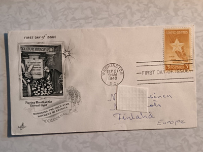 FDC USA-SUOMI 1948.