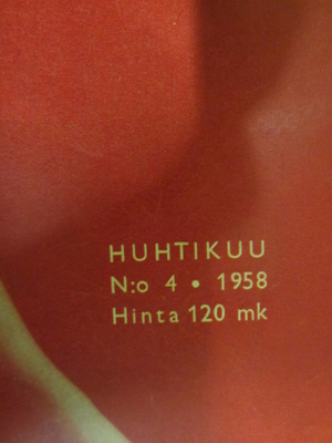 1958 Hopeapeili nro 4 huhtikuu