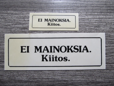 EI MAINOKSIA. Kiitos.....mainostarrat 2 kpl.