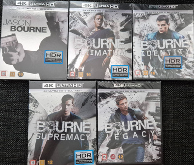 JASON BOURNE BLU-RAY 4K ULTRA HD 5 KPL -Blu-Ray