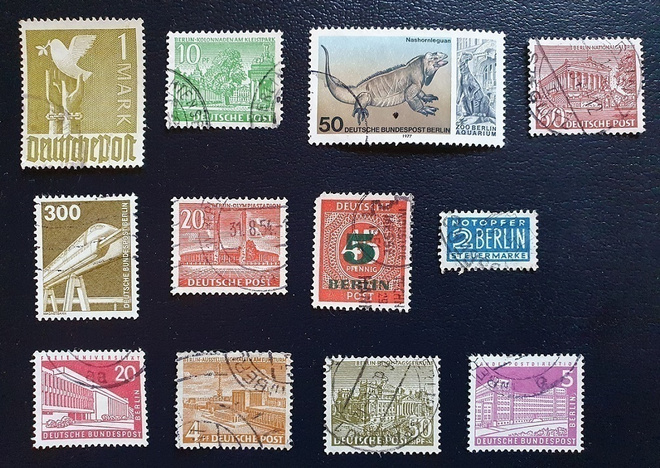 12 merkkiä Saksa, Länsi-Saksa, Berliini