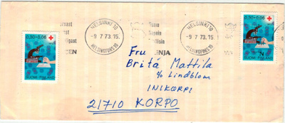 1972 PR 30p 2 kpl kirje