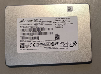 256GB SSD kovalevy 2.5" läppäriin