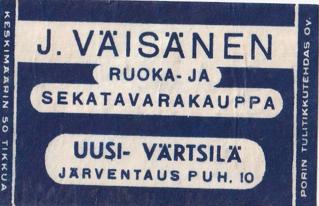Uusi - Värtsilä   J, Väisänen b510