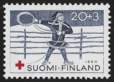 1960 Punainen Risti Lappalainen 20 + 3 mk **  LaPe 529