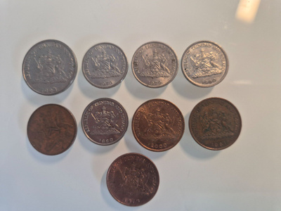 Trinidad ja Tobago kolikoita eri arvoja cents (14559)
