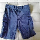 Tummansiniset cargo shortsit kokoa 164cm - pikkukuva 1