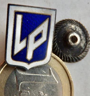 VANHA Merkki Rähinäremmimerkki LP Liikkuva Poliisi Hopea