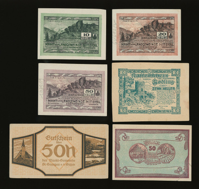 Itävalta Notgeld 6 kpl, erä 28