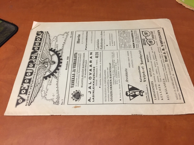 VETURIMIES LEHTI 7/1939