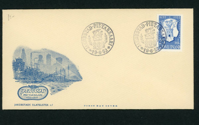 FDC 1952 Pietarsaari JF-kuori