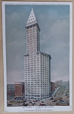 USA, Seattle, 42 Story L. C. Smith Buildning, käyt.