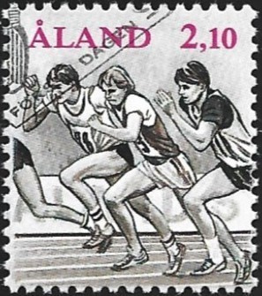 Åland 1991 BL 1 Islands Games Juoksu EP leima Lape 050