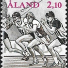 Åland 1991 BL 1 Islands Games Juoksu EP leima Lape 050 - pikkukuva 1