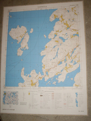TOMMOLA Topografinen kartta 72x54cm