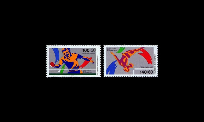 Saksa 1408-9 ** Urheilu, pöytätennis, taitovoimistelu (198