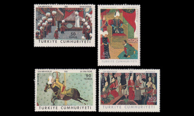 Turkki 2086-9 ** 1500-luvun miniatyyrejä (1968)