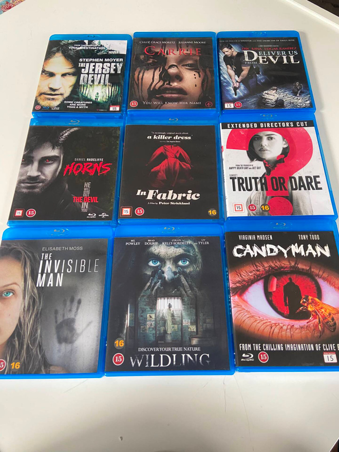 Kauhu blu-ray paketti / 9kpl