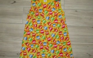 Ullekas liivimekko pöllö 122/128cm, käsityötä!