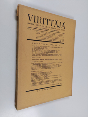 Virittäjä 4/1940 : kotikielen aikakauslehti