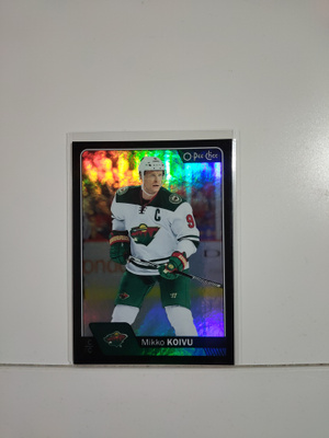2016-17 O-Pee-Chee Black Rainbow Foil #546 Mikko Koivu SN100