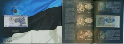 Eesti Viro 10 Krooni 2008 (P-90) + kolikko juhlakansiossa!
