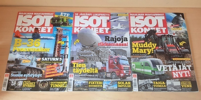 Isot koneet lehti  (valikoima)