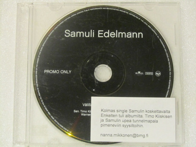 Samuli Edelmann • Välillä PROMO CD-Single
